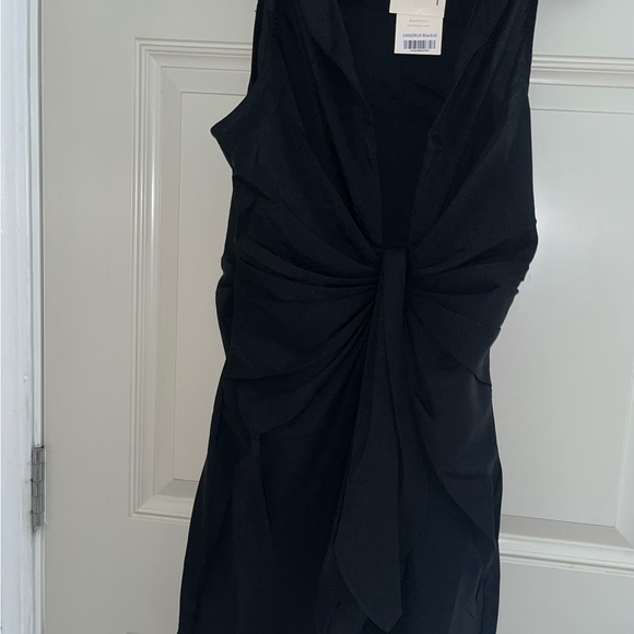 Choosy Black Knot-Front Mini Dress - Picture 1 of 4